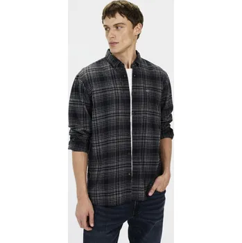 Pánská košile KOŠILE CAMEL ACTIVE FREIZEITHEMD 1/1 ARM GREY MELANGE