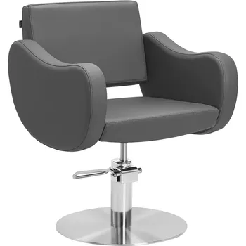 Kadeřnické křeslo Kadeřnické křeslo SEVILLE s nerezovou podstavou - šedé