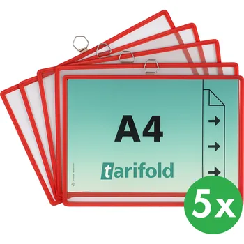 Závěsné kapsy TARIFOLD s očkem, A4 na šířku, červené