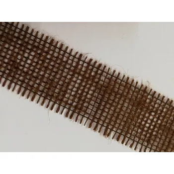 Stuha Jutová stuha řezaná 40mm - od 1m Barva: hnědá