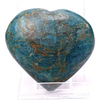 Drahý kámen Magieprirody.cz Srdce Apatit 80 x 75 mm 280 g přírodní kámen #K1383