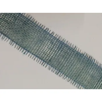 Stuha Jutová stuha řezaná 40mm - baleni 2m Barva: bledě modrá