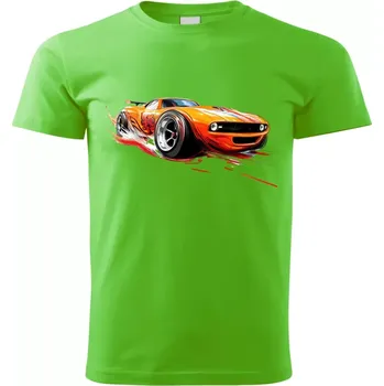 Chlapecké tričko Dětské tričko se sportovním autem zelené vzor č. 118 vel. 122 (dětské tričko se sporťákem )