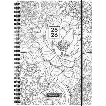Diář BRUNNEN Schülerkalender (2025/2026) "ZENart", 2 Seiten = 1 Woche, A5, 208 Seiten, PP-Umschlag (NL)