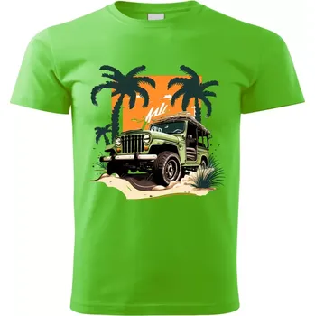 Chlapecké tričko Dětské tričko se sportovním autem zelené vzor č. 120 vel. 134 (dětské tričko se sporťákem )