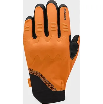 Moto rukavice rukavice ROCK 3, RACER (černá/oranžová)