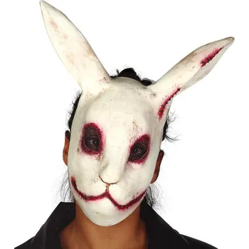 Karnevalová maska Latexová strašidelná maska králíka