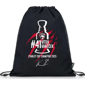 Sportovní vak FansArena Vak na záda Vítek Vaněček #41 Stanley Cup Champion 2025 Florida Panthers
