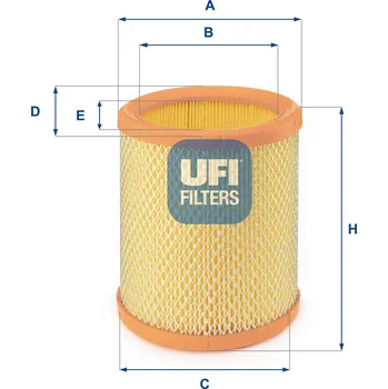 Filtr do auta Vzduchový filtr UFI 27.196.00