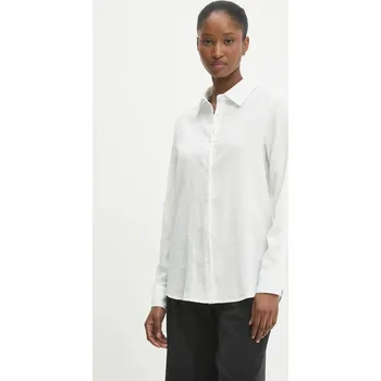 Pánská košile Lněná košile Answear.LAB E25.60.FLK bílá 00X, vel. XXL