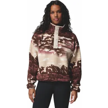Dámská mikina Columbia Helvetia™ II Printed Cropped Half Snap W 2098501256 - tobacco sisters dark S