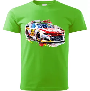 Chlapecké tričko Dětské tričko se sportovním autem zelené vzor č. 116 vel. 110 (dětské tričko se sporťákem )