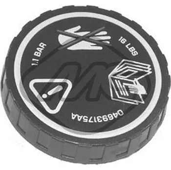 Palivová nádrž Uzavírací víčko, nádoba chladiva Metalcaucho 03767