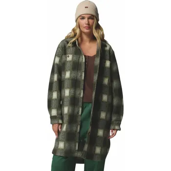 Dámský kabát Columbia Wildest Venture™ Long Fleece Coat W 2136171366 - greenscape/blurred ombre M