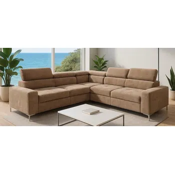 Sedací souprava Rozkládací rohová sedačka LONGER II-R-II hnědá