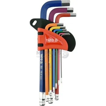 Nářadí pro automobil zestaw kluczy imbusowych 9szt 1,5-10mm - z kulką