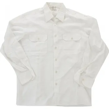 Pánská košile Bundeswehr Košile služební BW dlouhý rukáv BÍLÁ použitá BÍLÁ - WHITE 44