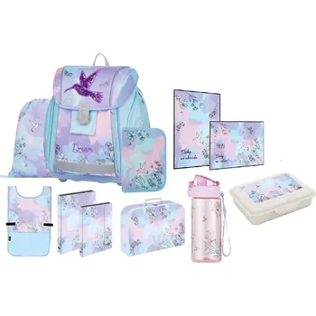 Školní batoh Oxybag Školní sada set 11ks PREMIUM LIGHT Kolibřík batoh, sáček, penál a doplňky 0-59625/011