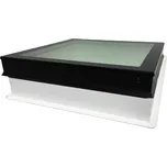 Světlík plochý fixní DEKLIGHT NO FRAME/RAL 7021 FIX trojsklo manžeta 15 cm 90×150 cm