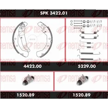Brzdový buben Souprava brzd, bubnová brzda REMSA SPK 3422.01