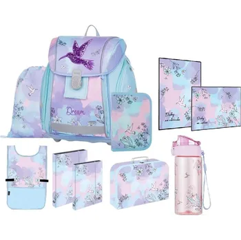 Školní batoh Oxybag Školní sada set 10ks PREMIUM LIGHT Kolibřík batoh, sáček, penál 0-59625/010