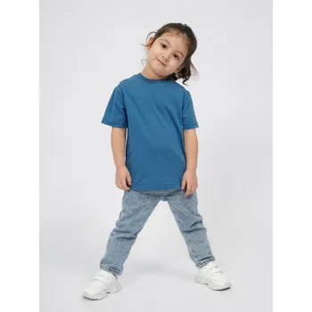 Chlapecké tričko DÍVČÍ/CHLAPECKÉ TRIČKO NA TĚLOCVIK BAVLNA INDIGO VELIKOST 104 MODKIDS