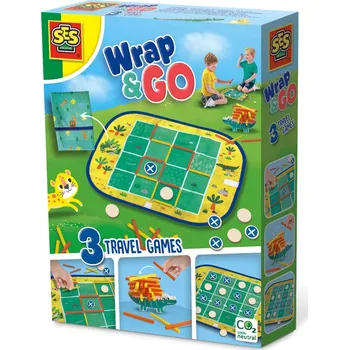 Desková hra Cestujte s hrami Wrap&Go - Čtyři v řadě - Tečky a čtverečky - Balíček