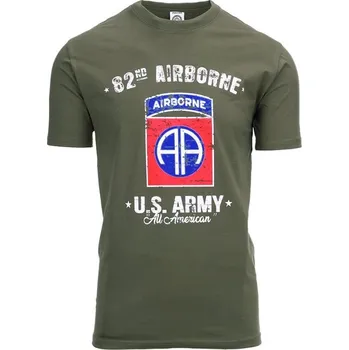 Pánské tričko FOSTEX Triko 82nd AIRBORNE ZELENÉ XL ZELENÁ - OLIV