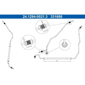 Brzdová hadice Brzdová hadice ATE 24.1294-0021.3