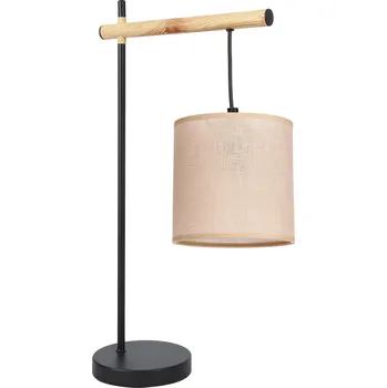 Lampička CANDELLUX LIGHTING Kombinovaná stolní lampa černá 1x60W E27 stínidlo béžové barvy