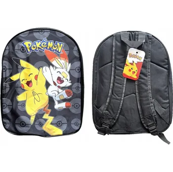 Městský batoh Školní batoh jednokomorový Pokémon Difuzed černý, odstíny žluté a zlaté, vícebarevný