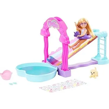 Panenka Barbie Chelsea - Vodní skluzavka (HTK39)
