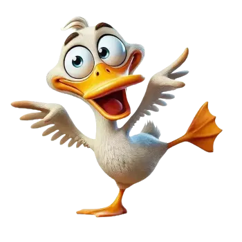 Nášivka Nažehlovací obrázek - bláznivý kačer (18,0 x 17,0 cm)