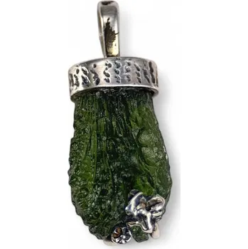 Přívěsek IGNISIA, přívěsek - vltavín, stříbro 925/1000