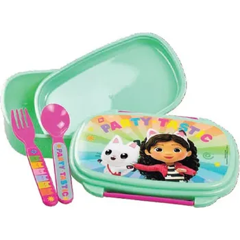 Svačinový box Gabby's Dollhouse box na svačinu s příborem
