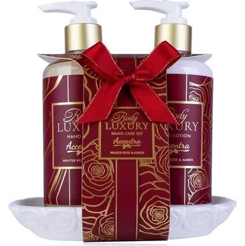 Péče o ruce SET péče o ruce BODY LUXURY na keramickém tácku vč. mýdlo a mléko na ruce s pumpičkou ACCENTRA
