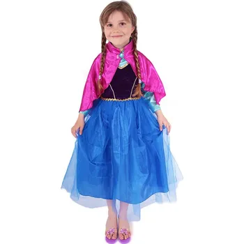 Karnevalový kostým Dětský kostým šaty zimní princezna Anička vel.S (4-6 let )