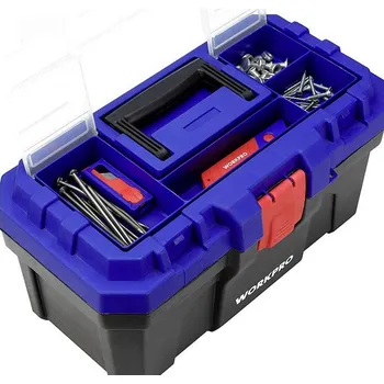 WorkPro 410 x 230 x 205 mm WP283001 box na nářadí, modrá, černá