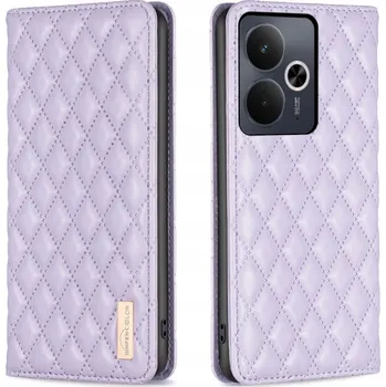 Pouzdro na mobilní telefon Flipové pouzdro BINFEN COLOR pro Realme 14, 14T fialové