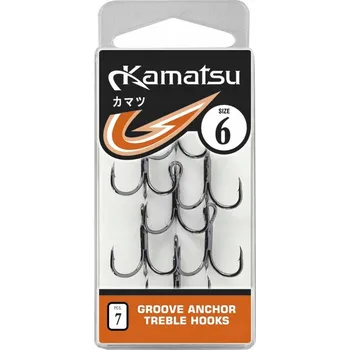 Rybářský háček Trojháčky na přívlač Kamatsu Groove Anchor Treble 5 ks