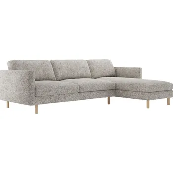 Pohovka Micadoni Béžovošedá rohová pohovka Eden 286 cm, pravá