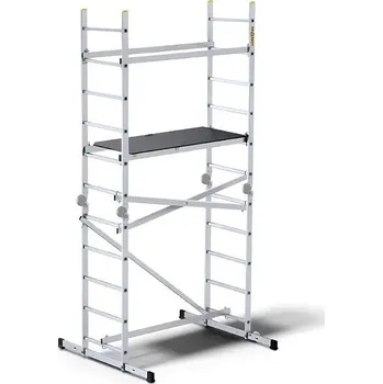 Žebřík MACHOOK Žebříkové lešení s plošinou Ikar 2 × 10 příček