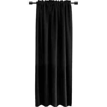 Mybesthome Rabat Blackout Zatemňovací závěs s řasící páskou, 135 × 180 cm, černý, 1 ks