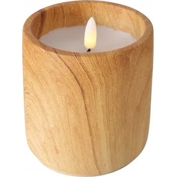 Svíčka BÉŽOVÁ VOSKOVÁ LED SVÍČKA 10,5 cm NA BATERIE, DEKORATIVNÍ LAMPičKA