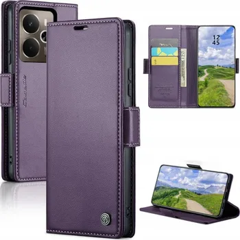 Pouzdro na mobilní telefon Flipové pouzdro Caseme pro realme 14, 14T, fialové