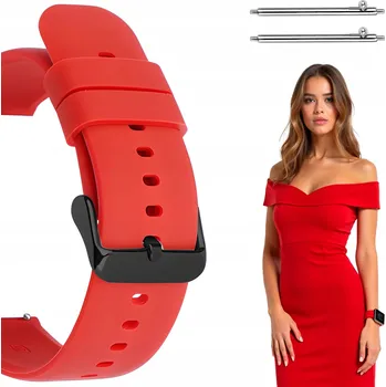 Řemínek na hodinky Univerzální červený řemínek Polax 18 mm