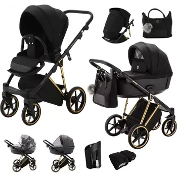 Kočárek ADAMEX Kočárek kombinovaný Belissa Special Edition Black/Gold