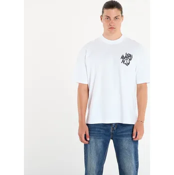 Pánské tričko Tričko AllSaints Orlando Logo Print Oversized T-Shirt Ashen White XL