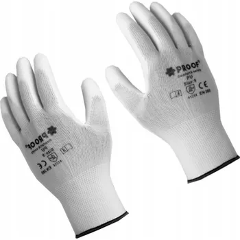 Pracovní rukavice Rukavice Proof PRACOVNÍ RUKAVICE BÍLÉ MÁČENÉ PROOF velikost 6 - XS 1 pár