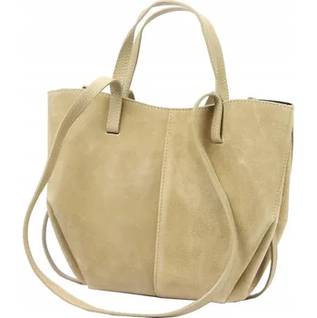 Kabelka Vera Pelle kabelka z pravé kůže béžová